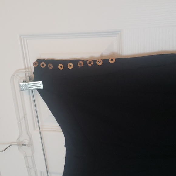 Free People black v neck front/back tunic and pants set. Linen. Large. - Picture 5 of 5